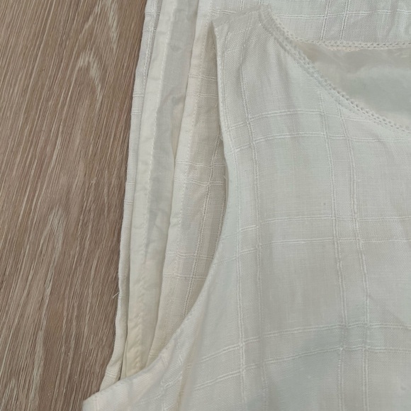 Vintage Liz Clairbone 100% Linen Size 12 Dress Cottage Peasant Modest Minimalist - Picture 10 of 11